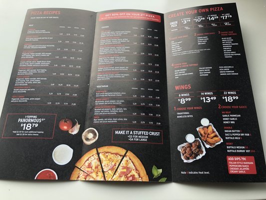 Pizza Hut Sandwich Menu With Prices