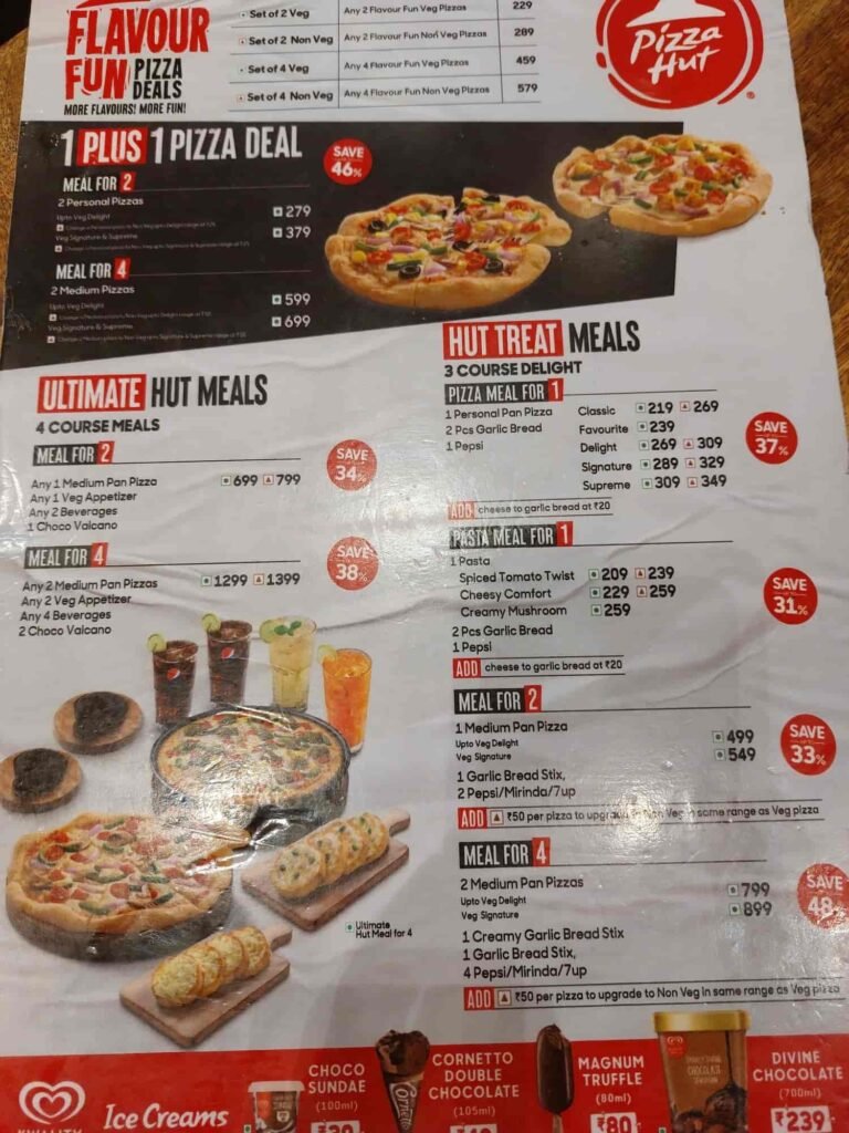 Pizza Hut Union Menu With Prices